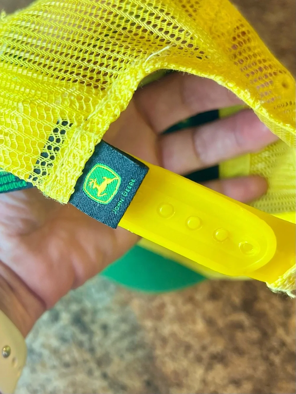 John Deere Green and Yellow Mesh Cap with Embroidered Logo Toddler Boys